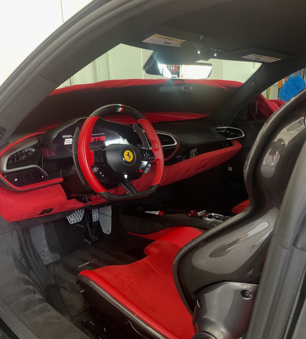 Ferrari 296 GTB interior detail